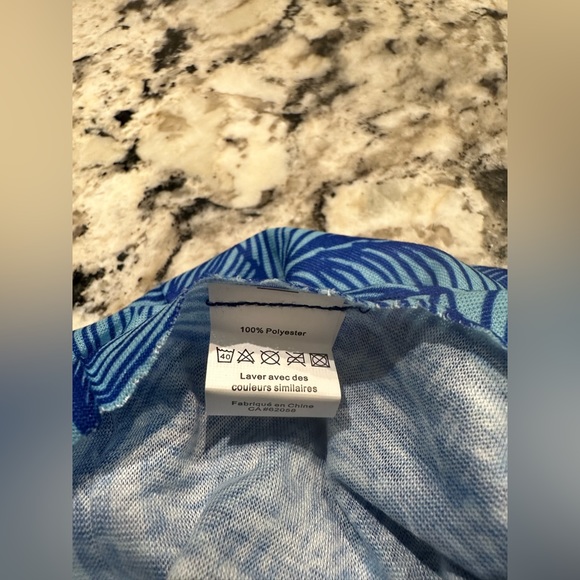 Blue Stretchy Hair Bandanna - Picture 4 of 4